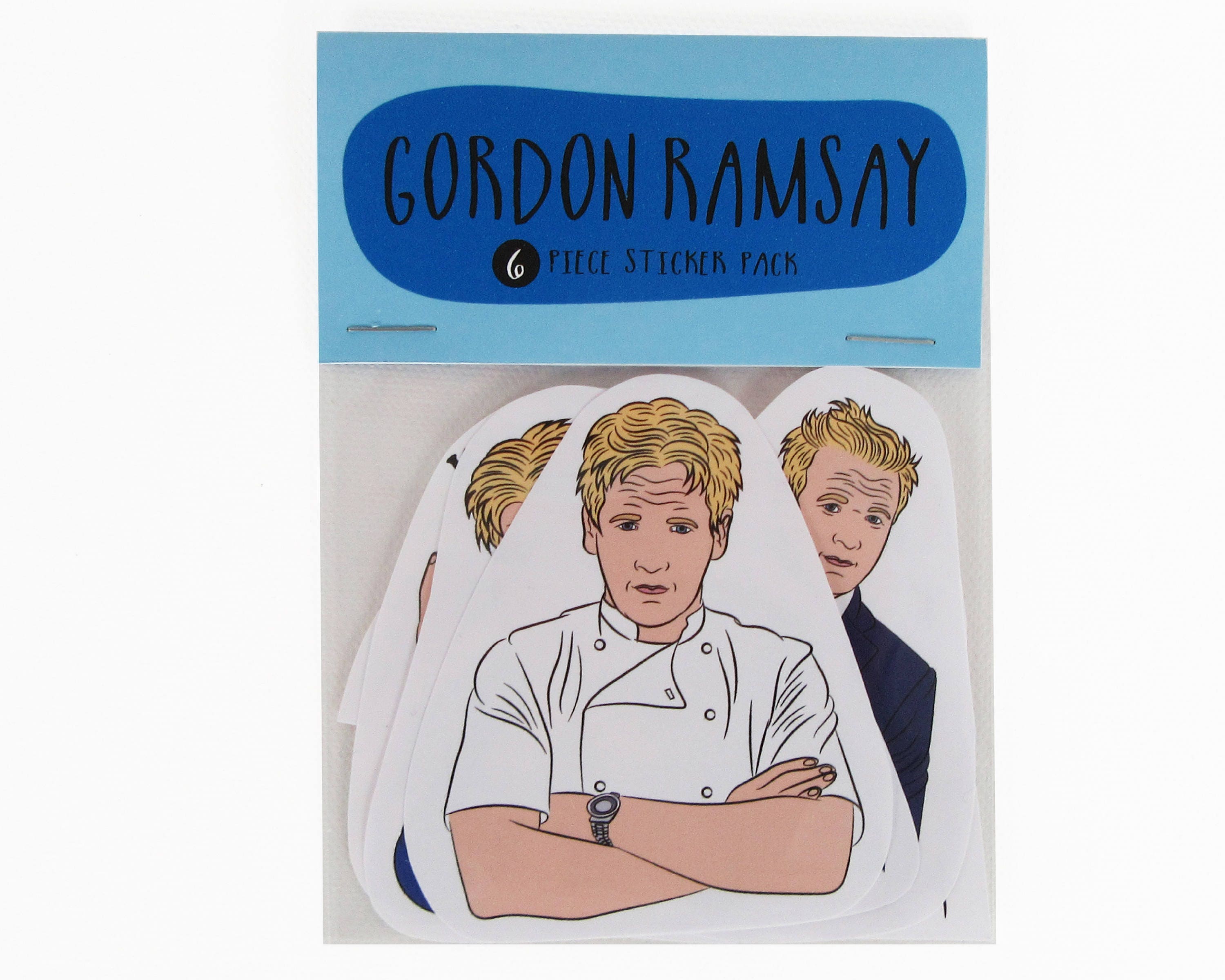 GORDON RAMSAY 6 Piece Sticker Set Gordon Ramsay Stickers Hells
