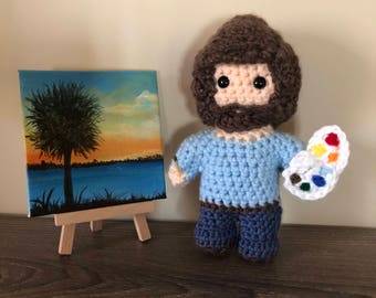 bob ross stuffed doll