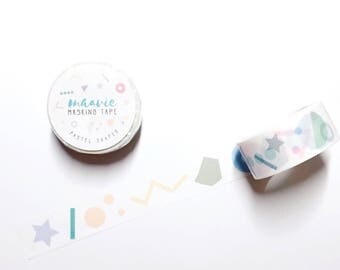 maavie masking tape - pastel shapes