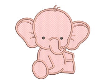 Elephant Applique Design 9 sizes included.Machine embroidery design. Baby Embroidery design PES,Kid Embroidery, embroidery design,Applique