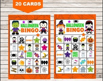 This is an image of Revered 25 Printable Halloween Bingo Cards This is a photo of Revered 25 Printable Halloween Bingo Cards