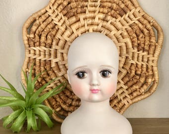 Vintage Doll head Bust / Girl Head bust / Porcelain shoulder bust / Child bust / Girl bust