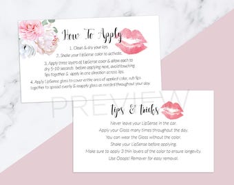 How to Apply Lipsense Tips and Tricks Printable. Instant