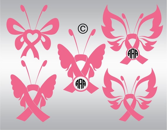 Download Breast Cancer Awareness Butterfly svg Cancer Ribbon svg Pink