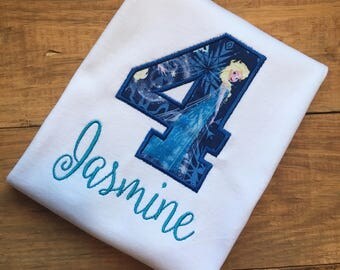 Frozen Elsa birthday shirt, Fast Shipping - 1-3 days, frozen shirt, frozen birthday outfit, frozen birthday party, elsa shirt, elsa birthday