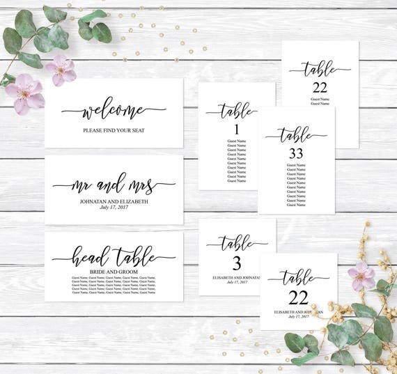 table arrangement template