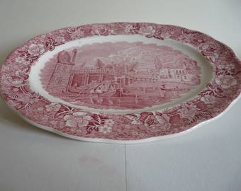 Palissy Thames River Scenes Datchet Bridge oval platter