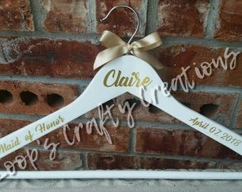 Personalized Wedding Hanger, Bridesmaid Hanger, Wedding Hanger, Bride Hanger, Bridesmaid Gift, Custom Wedding Hangers