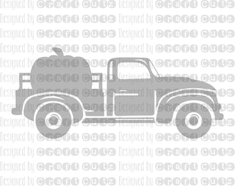 Pumpkin Farm Truck - Fall SVG - Old Truck - Vector Files - Silhouette Cut Files - Cricut Cut Files - SVG
