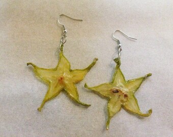 Real Star Fruit Earrings
