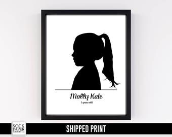 Silhouette print | Etsy
