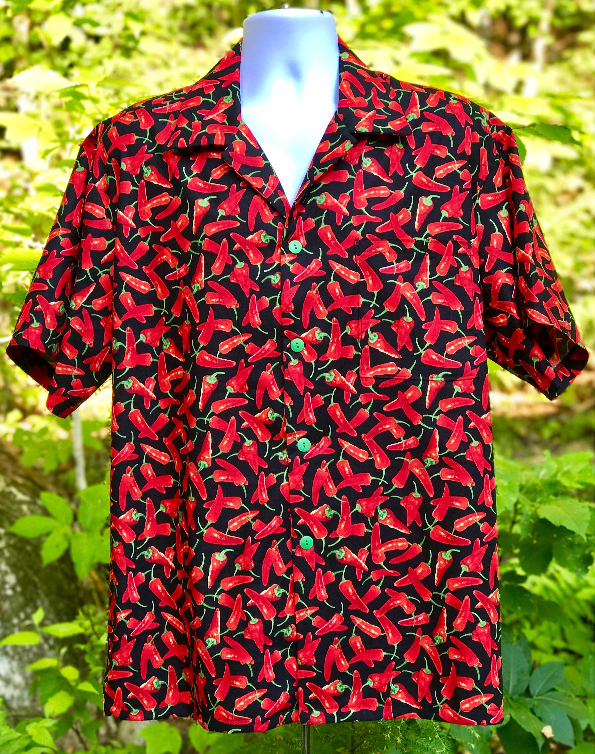 Hot Peppers Chili Men's Shirt HawaiianStyle