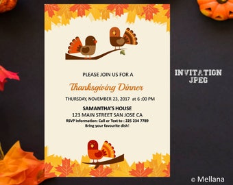 Join Us For A Turkey Dinner Invitations 4