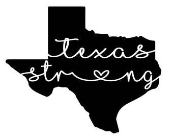 Texas Strong Vinyl Decal, Houston Strong, Rockport Strong, Port Arthur Strong, Hurricane Harvey Fundraiser, Hurricane Harvey Relief
