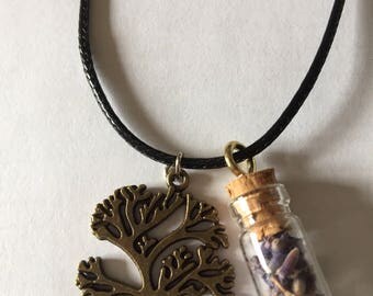 Dried lavender neclace
