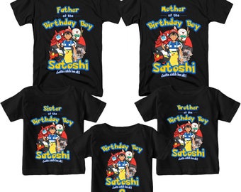 Pokemon Birthday Shirt Custom Name Age Pokemon Go Personalized Birthday Shirt