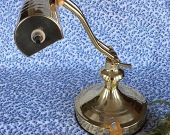 Vintage Brass Piano Lamp Desk Lamp Banker's Lamp
