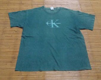 On SALE!! Vintage 90' Calvin Klein Jeans shirt green shirt