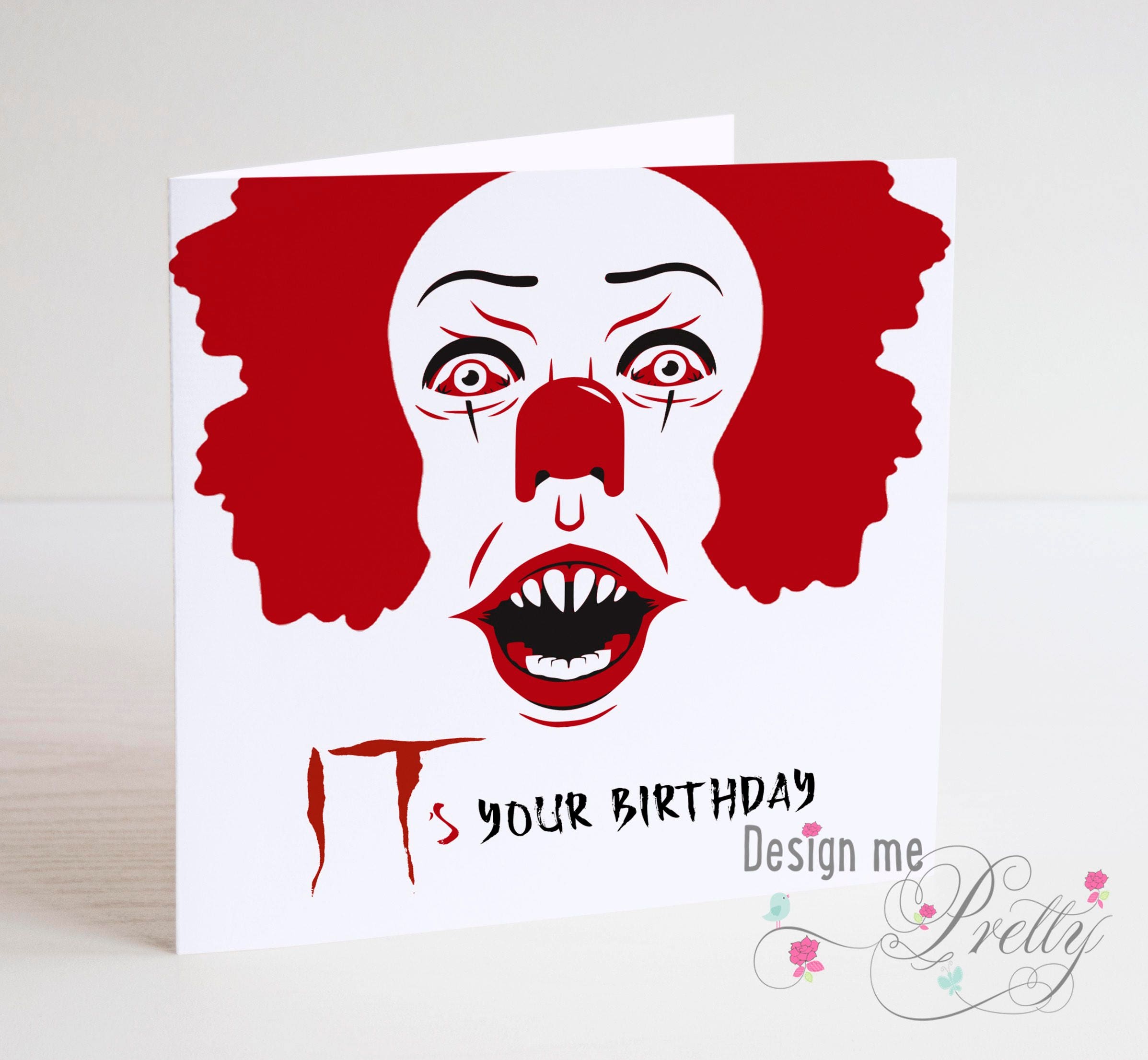 It Pennywise The Clown Birthday Card