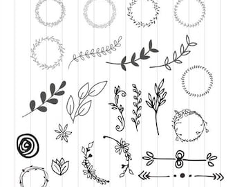 INSTANT DOWNLOAD - Leaf Circle Monogram Svg, Circle Monogram Svg, Leaf Monogram Svg, Leaves Wreath, Leaf Wreath Svg, Leaf Circle Monogram