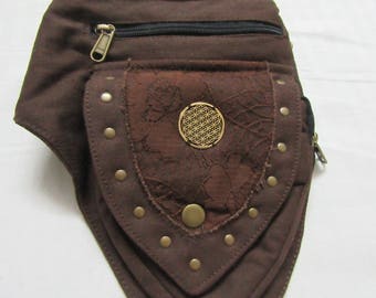 UTILITY BELT HIp Belt Pixie Pocket Flower Of Life Festival Pocket Belt Psy Trance Bumbag Utility Belt Hip Belt Pixie Pocket