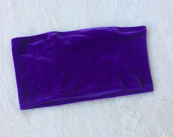 Purple Velvet Boob Tube