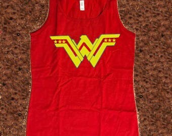 Wonder Woman Tank Top, Superhero Inspired Tank