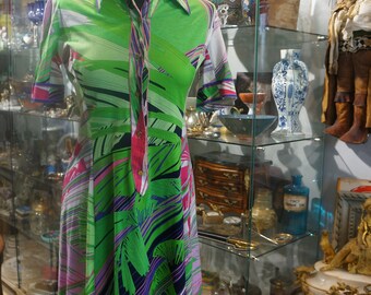 Dress printed VINTAGE LEONARD T36/38