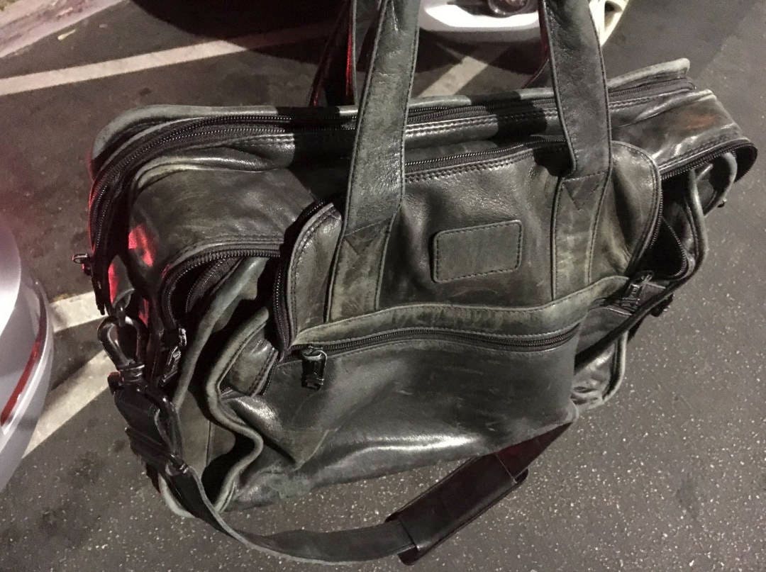 Vintage Black Leather TUMI Briefcase