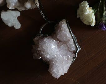 Amethyst Spirit Quartz Cluster Statement Pendant