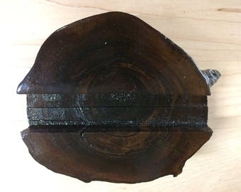Black walnut business Card Holder - Hand Crafted