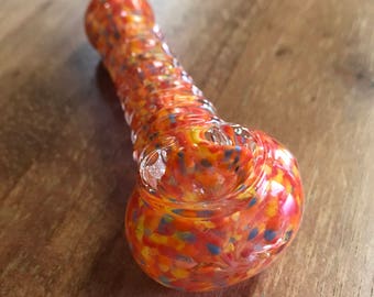 Orange Mosaic Pipe/Glass Pipe/Hand Pipe/Pocket Pipe