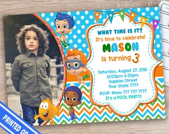 Bubble Guppies Invitation - Bubble Guppies Birthday - BUbble Guppies - Bubble Guppies Party