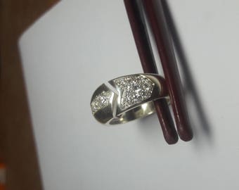 Beautiful silver ring set with multiple CZ