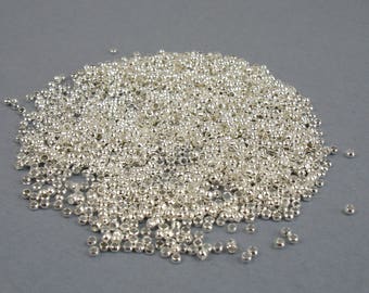 500 perles à écraser couleur métal ARGENT