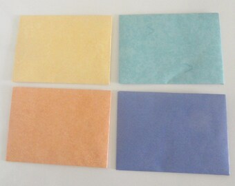 Blue, yellow, green, salmon wallpaper gift envelope