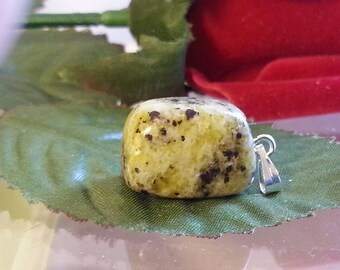 1 of 12mm by 10mm Green chrysoprase pendant