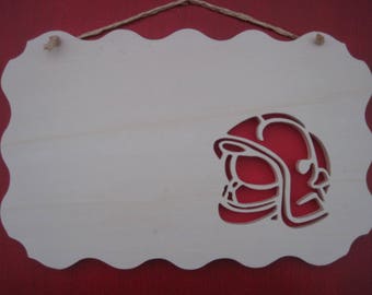 personalized door plate, pattern fireman helmet