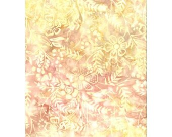 Yellow 2502floral batik patchwork fabric