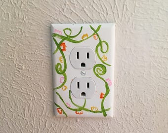 Flower vine Switch Plate