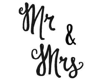 Mr mrs cursive | Etsy
