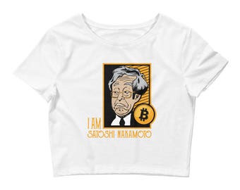 Bitcoin I Am Satoshi Nakamoto Women’s Crop Tee