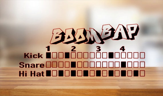 Boom Bap Drum Pattern Decal