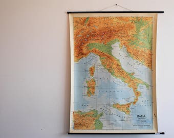 Map Italy Vintage