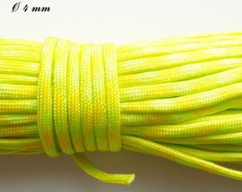 Cord / 550 Paracord 4 mm: yellow & neon green