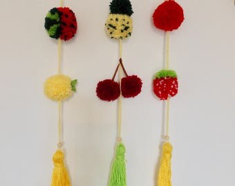 Pom Pom Wall Hanging pompom wall hanging | etsy Pom Pom Wall Hanging pompom wall hanging | etsy