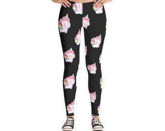 Unicorn Tights, Unicorn Leggings, Gift for Her, Unique Leggings, Workout Leggigs, Gift for Girlfriend, Gifts Under 50, Christmas, Gift