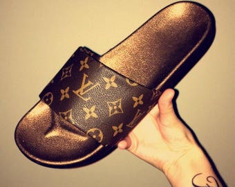 louis vuitton sandals etsy