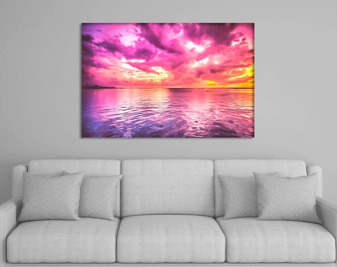 Sunset in Philippines canvas, Philippines print, Poster, Wall Art Canvas Print, Interior decor, room decor, landscape picture, gift for her