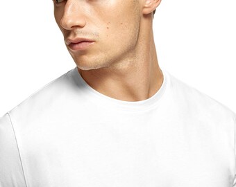 Men's Ethical White Cotton Crew neck T-shirt